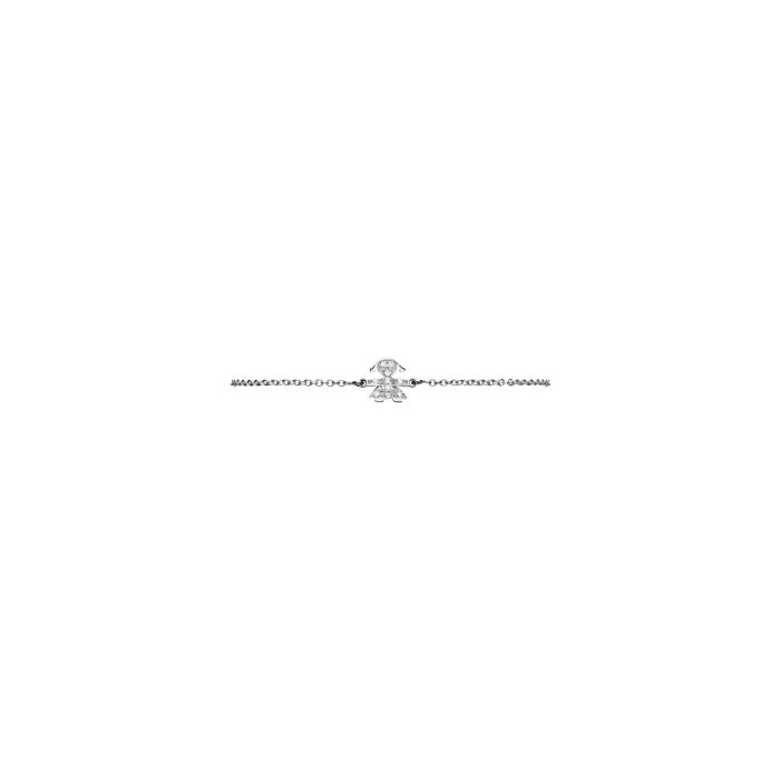 Pulsera Bimba en Oro Blanco y Pavé de Diamantes LBB340