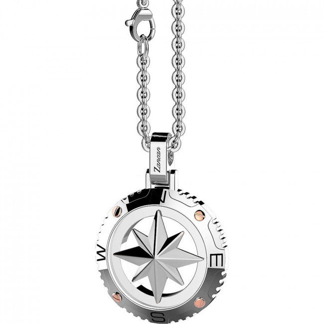 Collana Uomo in Acciaio con Rosa dei Venti EHC124-1