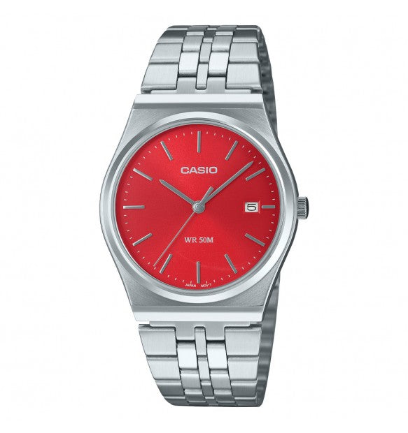 Orologio Acciaio e Rosso MTP-B145D-4A2VEF