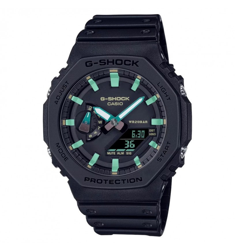 Orologio Uomo G-Shock Classic Nero Verde Acqua GA-2100RC-1AER