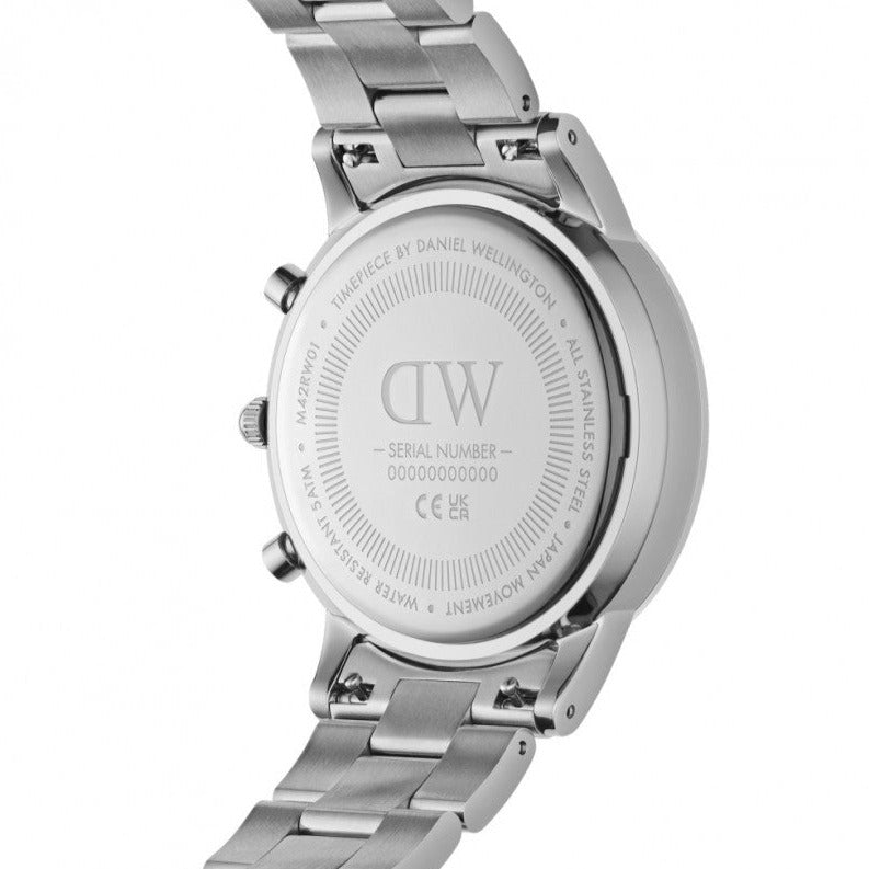 Orologio Uomo Iconic Cronograph Acciaio e Blu DW00100644