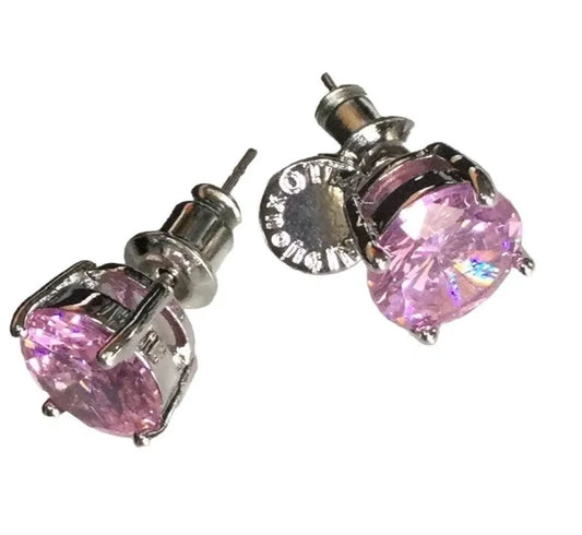 Orecchini Rodiati con Zirconi Rosa 500869O