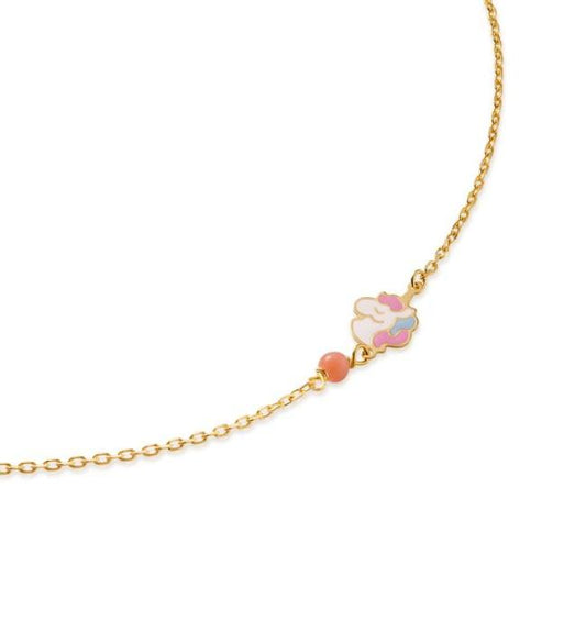 Bracciale Toys Dorato con Unicorno e Corallino PMG176