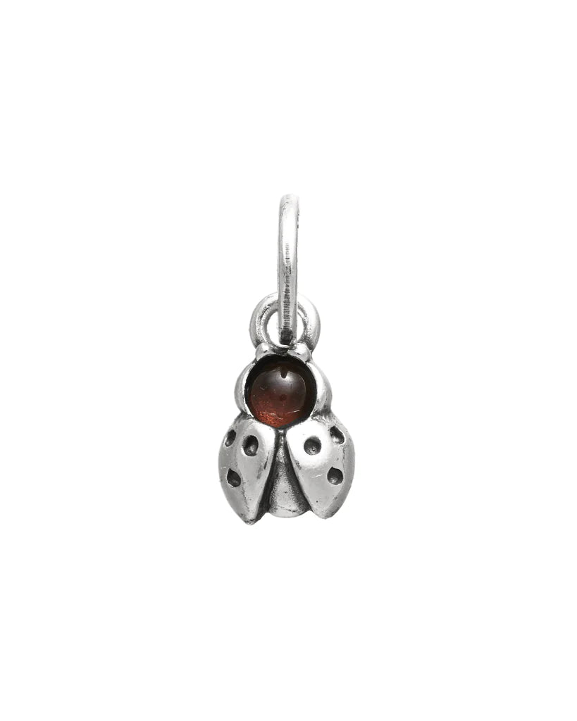 Charm Coccinella con Pietra Siamite Rossa 10978