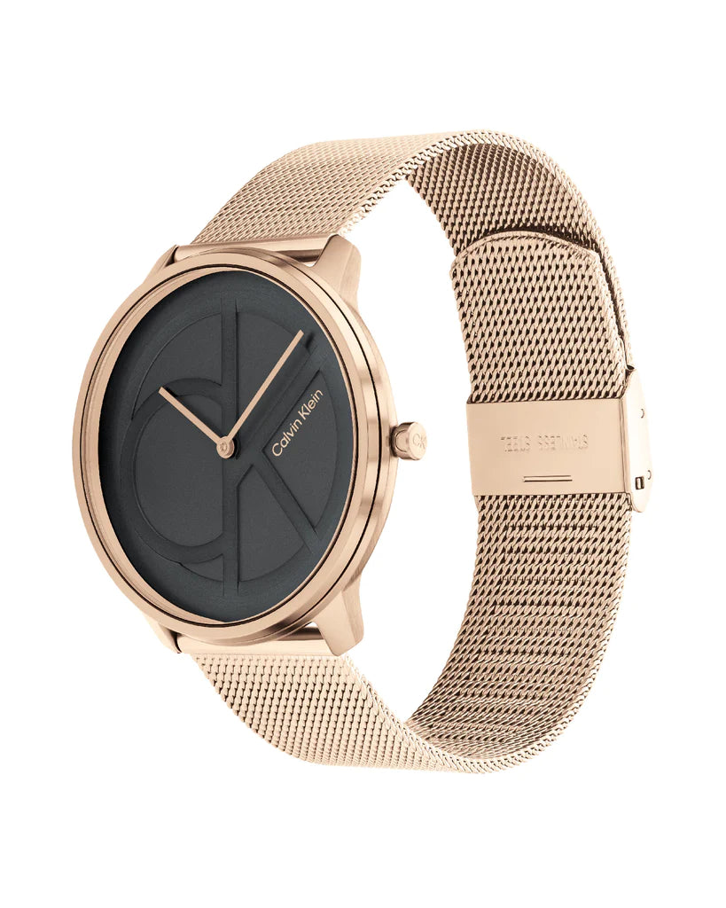 Orologio Uomo Iconic Mesh Rosato e Nero 25200049