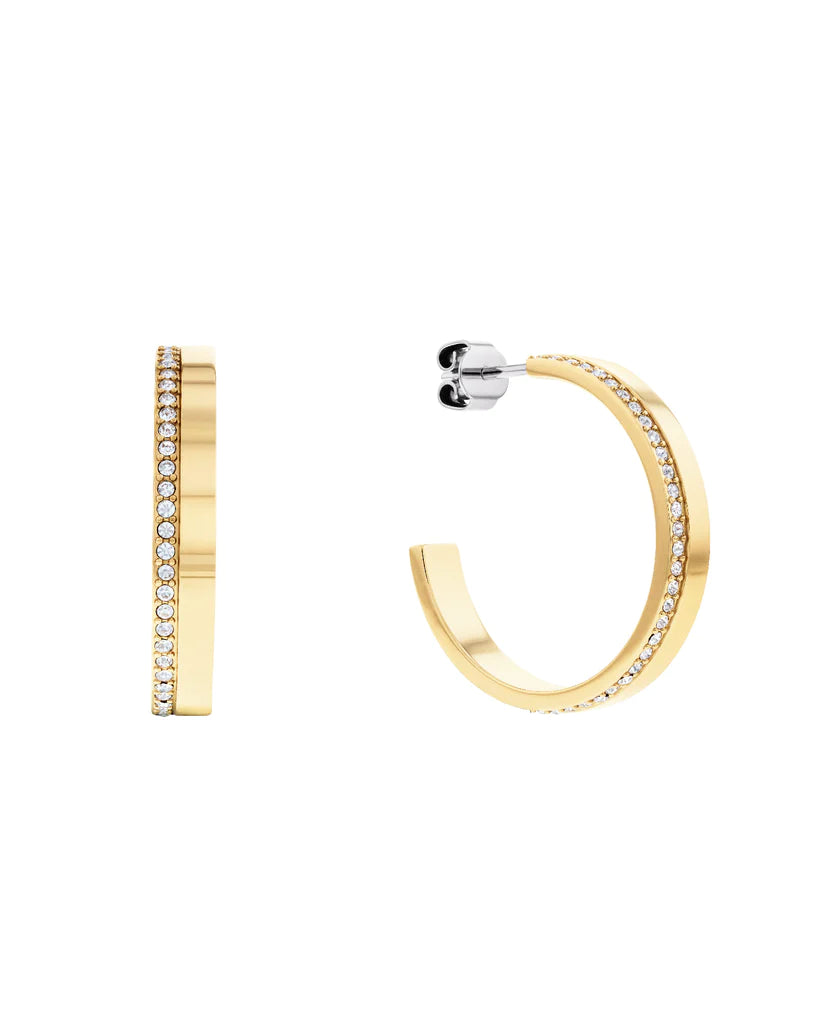 Pendientes dorados lineales minimalistas atemporales 35000164