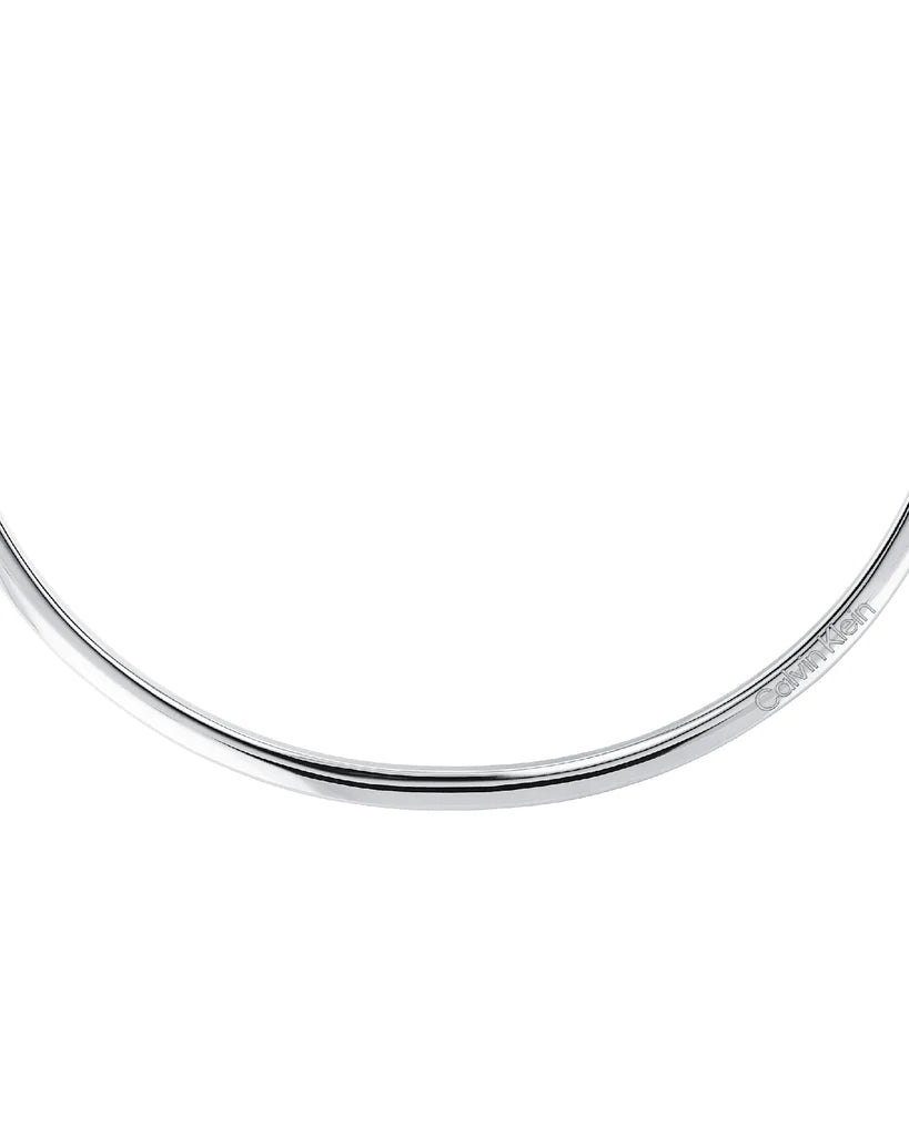 Collar de plata de anillos combados esculturales 35000012