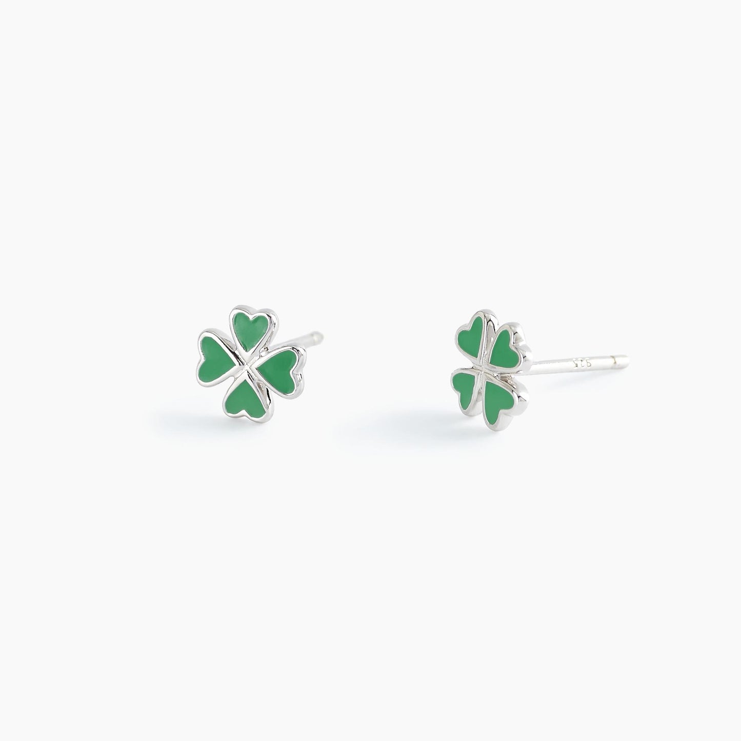 Orecchini Lobo Buona Fortuna Quadrifoglio Verde 563455