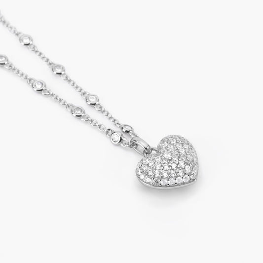 Collana Gesto D'amore Cuore e Zirconi 553412