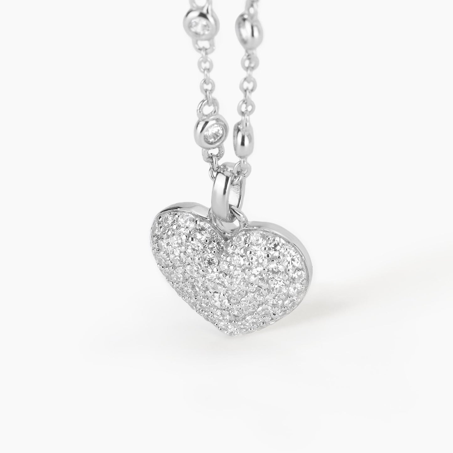 Collana Gesto D'amore Cuore e Zirconi 553412