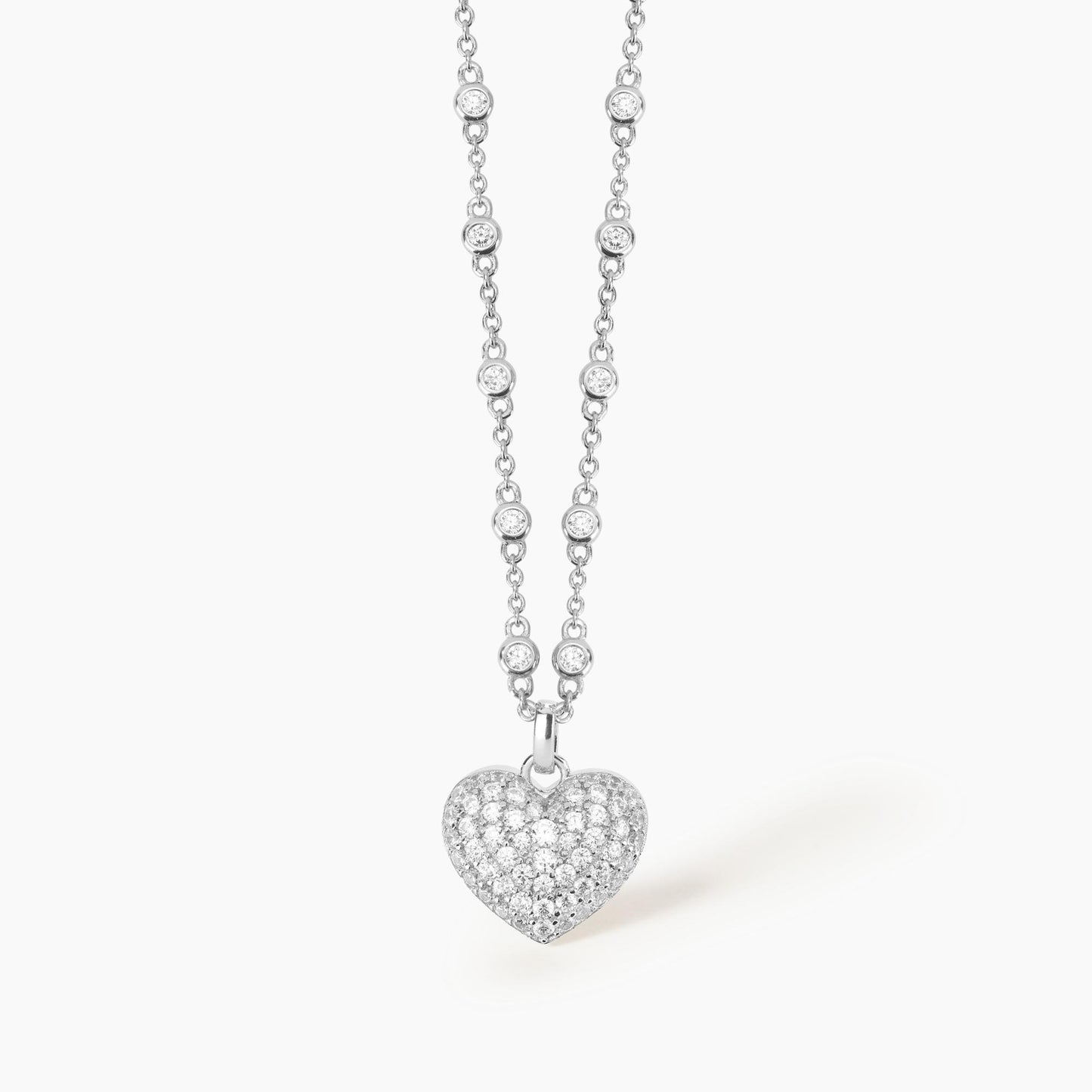 Collana Gesto D'amore Cuore e Zirconi 553412