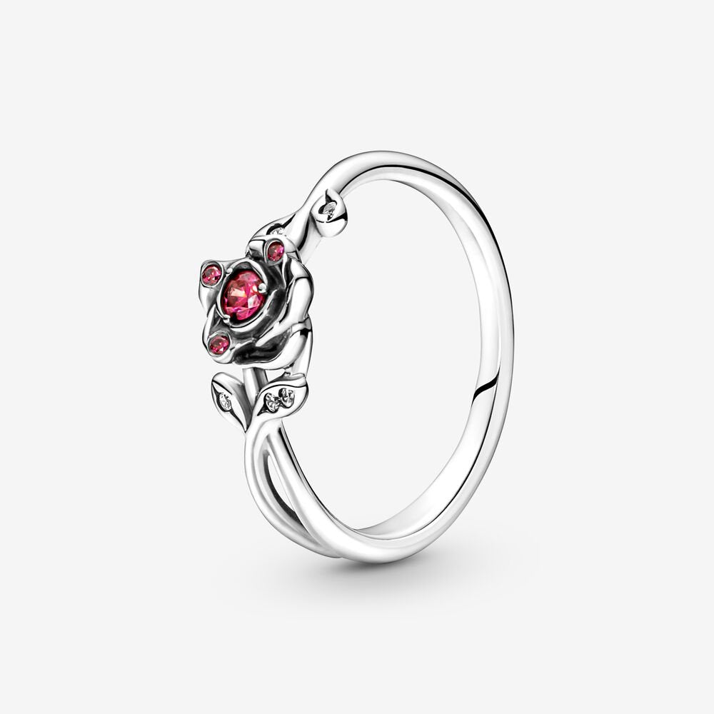 Anillo Disney x Pandora, La Bella y la Bestia Rosa Encantada 190017C01