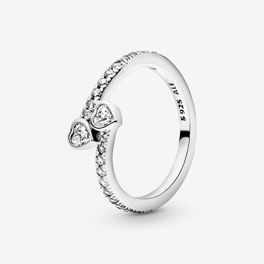 Anello Due Cuori Intrecciati 191023CZ