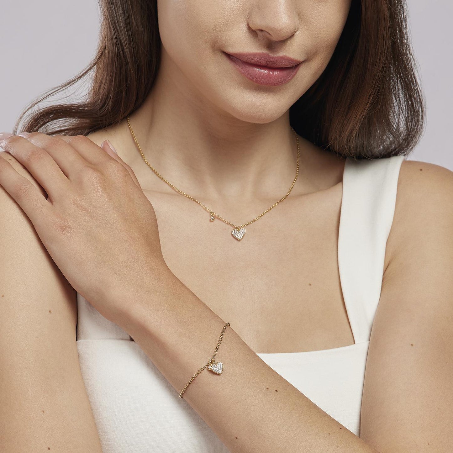 Bracciale Con Ciondolo a Cuore E Punto Luce 533450