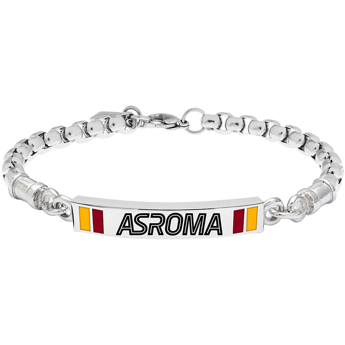 Bracciale Uomo Scritta A.S. Roma Grigio B-RB002UAS