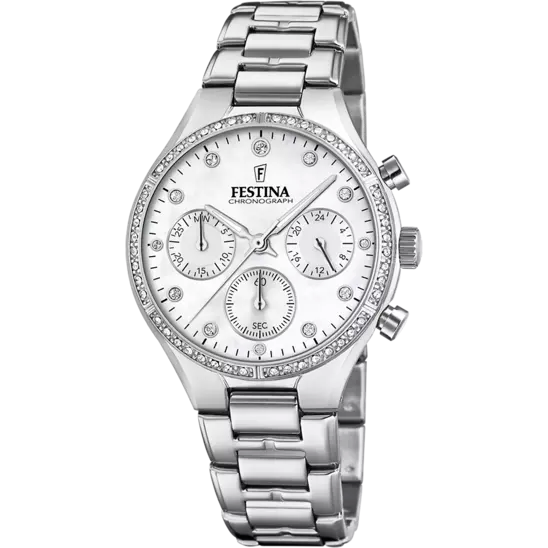 Reloj Mujer Boyfriend Acero y Nácar F20401/1