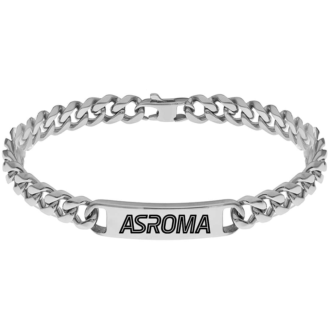Bracciale Uomo Scritta A.S. Roma Grigio B-RB008UAS
