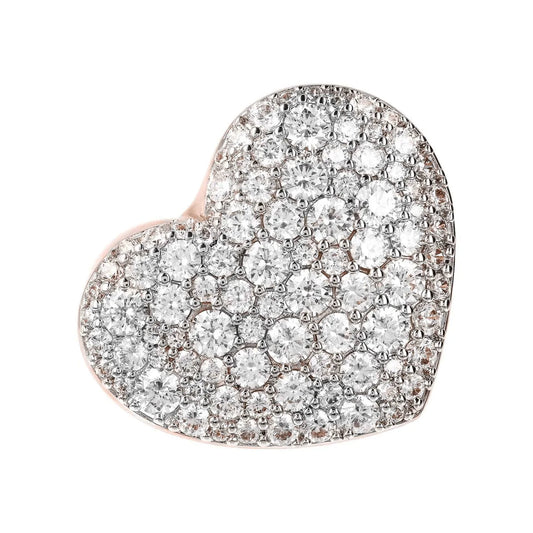 Anello Cuore Pavé CZ e Golden Rose WSBZ01198.WR