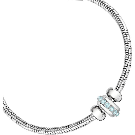 Bracciale Drops in Acciaio con Cristalli Azzurri SCZ1257