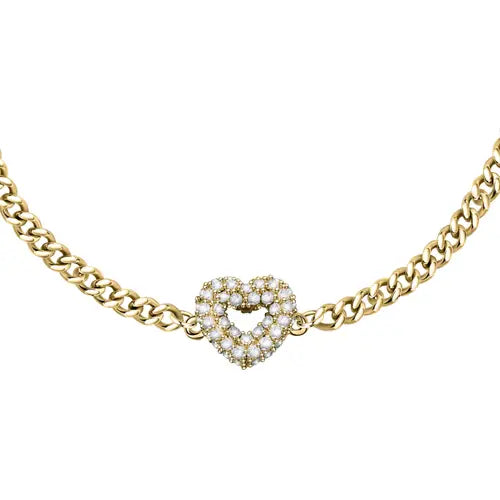 Bracciale Incontri Dorato con Cuore e Cristalli SAUQ17