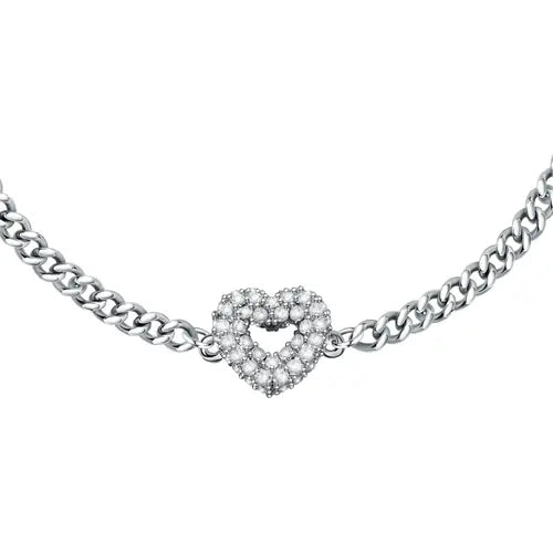 Pulsera Datación Acero con Corazón SAUQ18