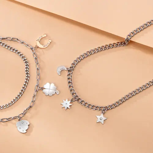 Pulsera Maia Acero y Rosado SAUY08