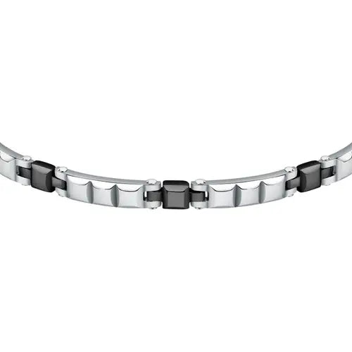 Bracciale Uomo Motown Acciaio e Nero SALS78