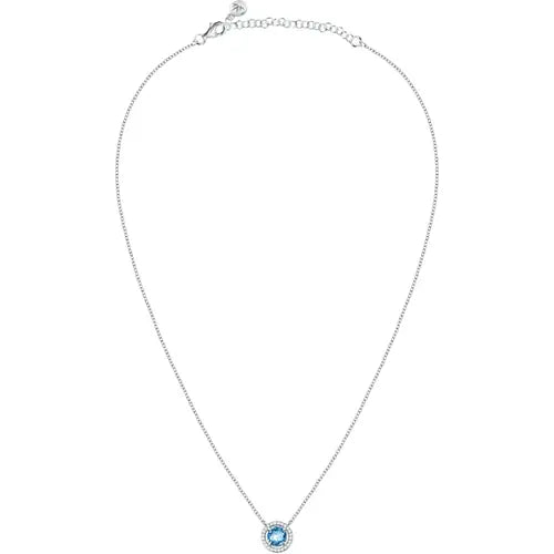 Collana Tesori in Argento con Pietra Acquamarina SAIW94