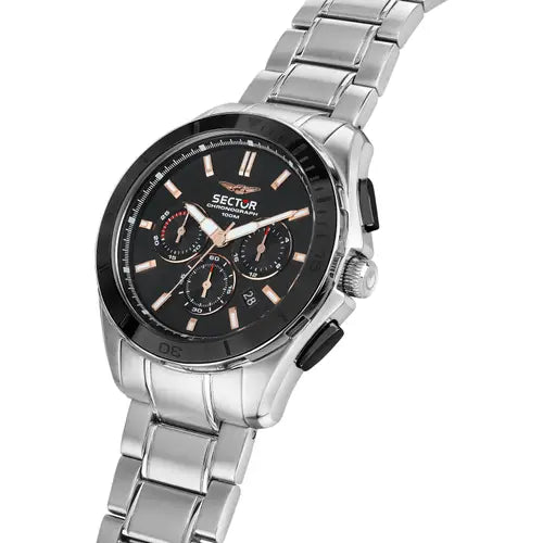 Orologio Uomo 790 Silver e Nero R3273636001