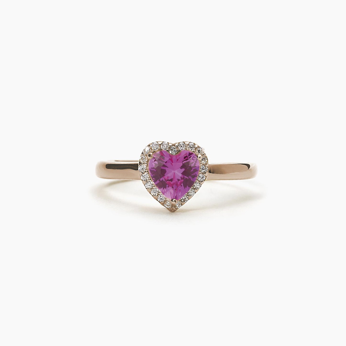 Anillo Love Affair rosa con corazón de turmalina 523195