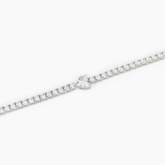 Pulsera Corazón Club de Tenis en Zirconias 533438