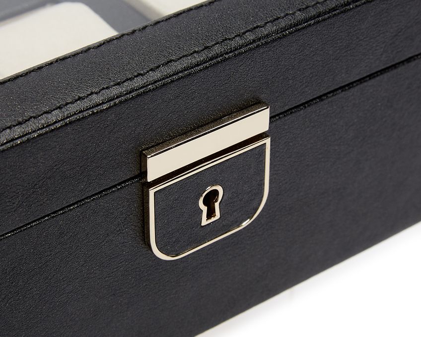 Scatola Porta Orologi 6 Pezzi Pelle Nera 213802