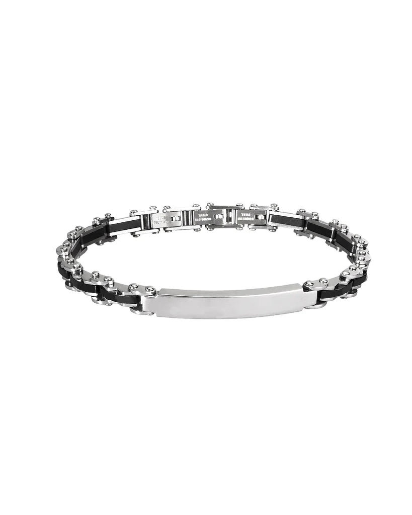 Pulsera de Hombre Tipo Acero y Pvd Negro 231311