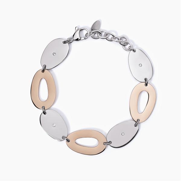 Pulsera en Acero y Pvd Rosé 232410