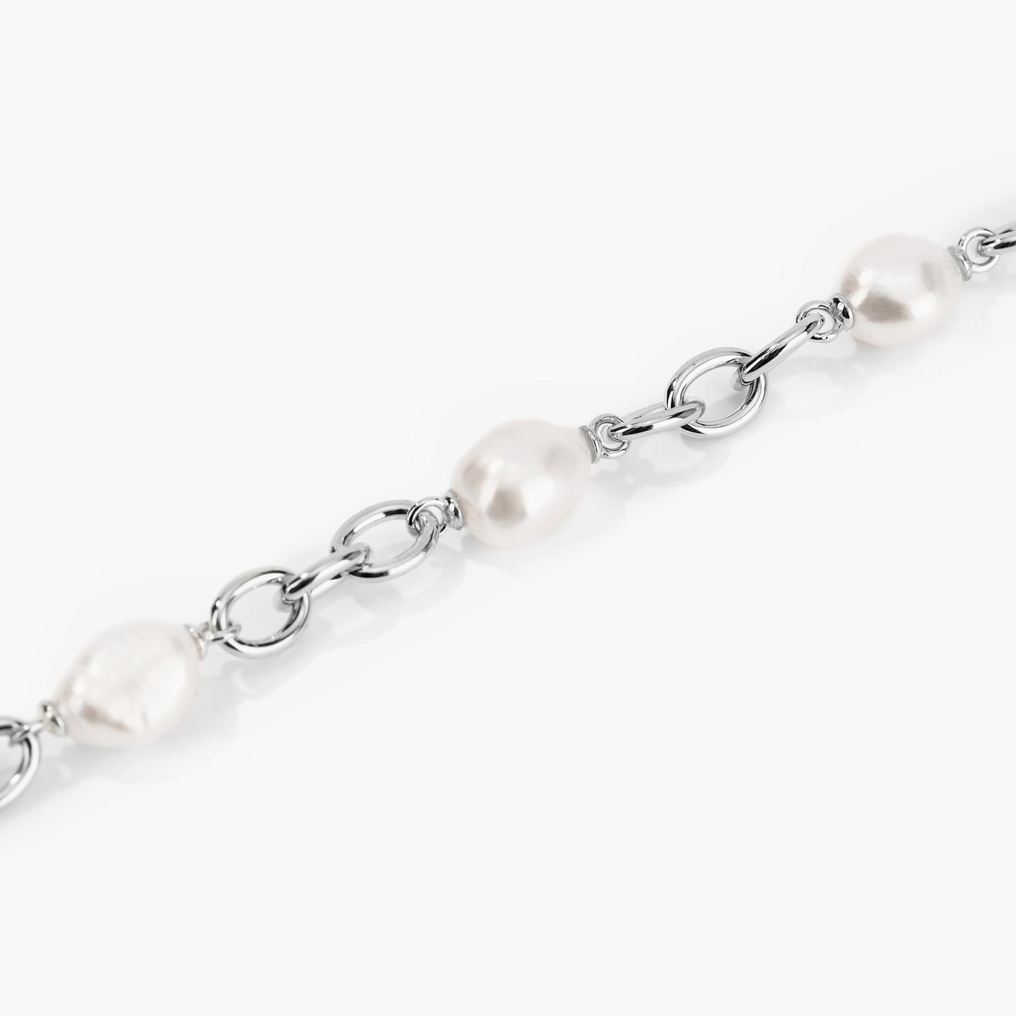 Bracciale Maglie Ovali Charme Perle Barocche 533337