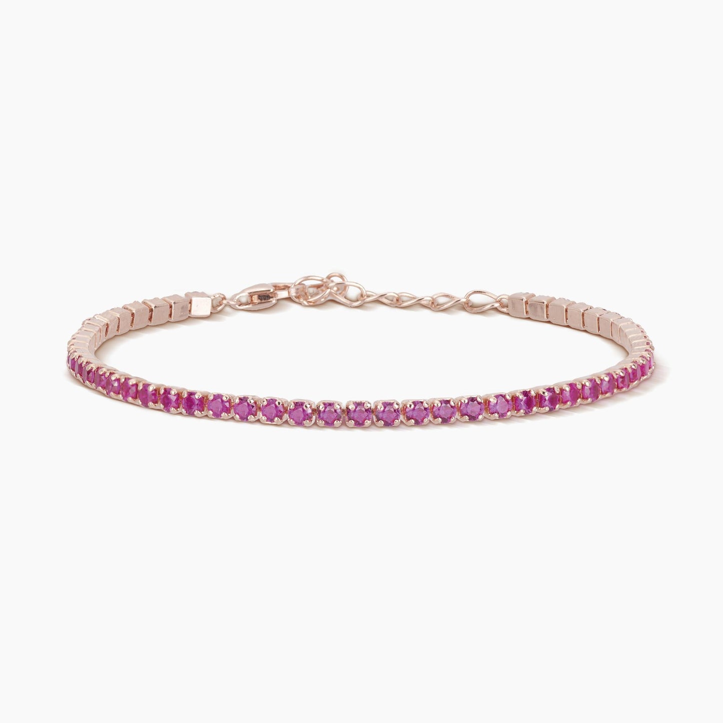 Pulsera Rosato Mini Tennis Rubíes Sintéticos 533327