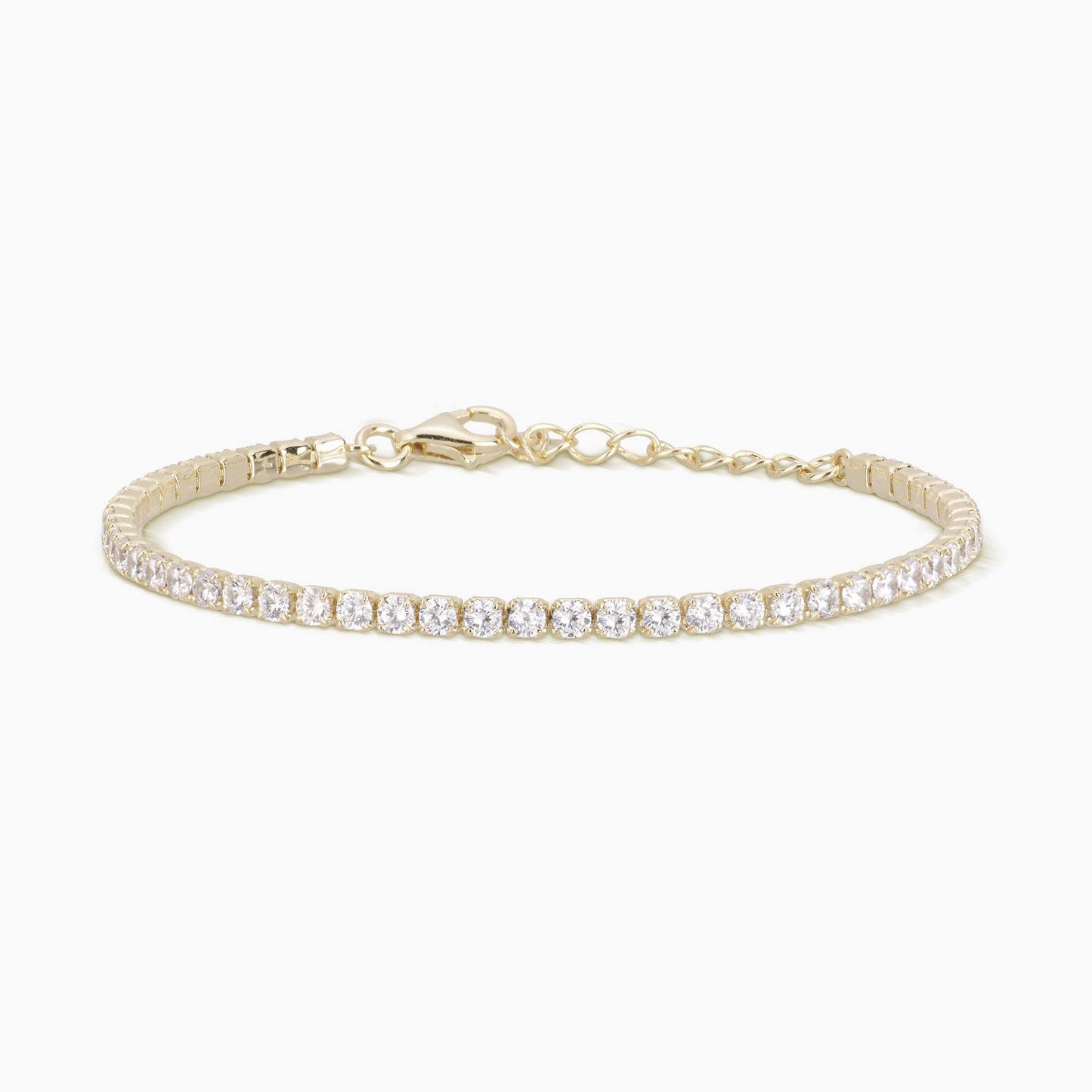 Pulsera Mini Tennis Dorada con Circonitas Blancas 533328