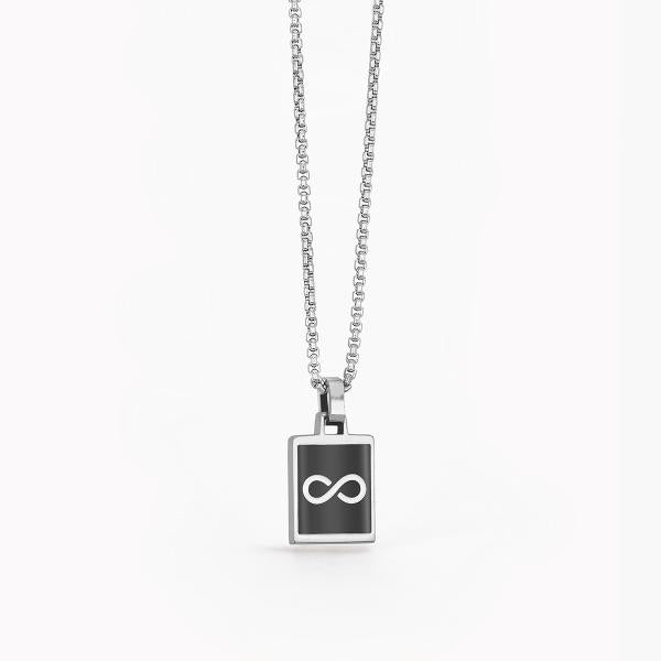 Collar de Hombre con Placa Cuadrada Infinito 251491