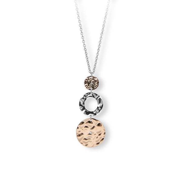 Collar Pvd Rosè y Cristales 251739