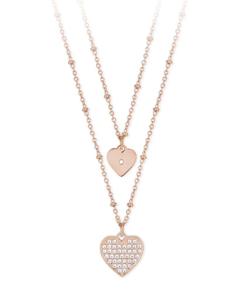 Collar Corazones Rosa Brillo 251759