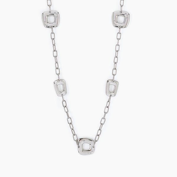 Collar con Cristales Blancos y Colgantes 251780