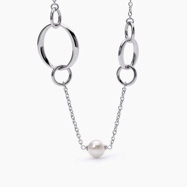 Collar con Perla de Concha y Elementos Redondos 251830