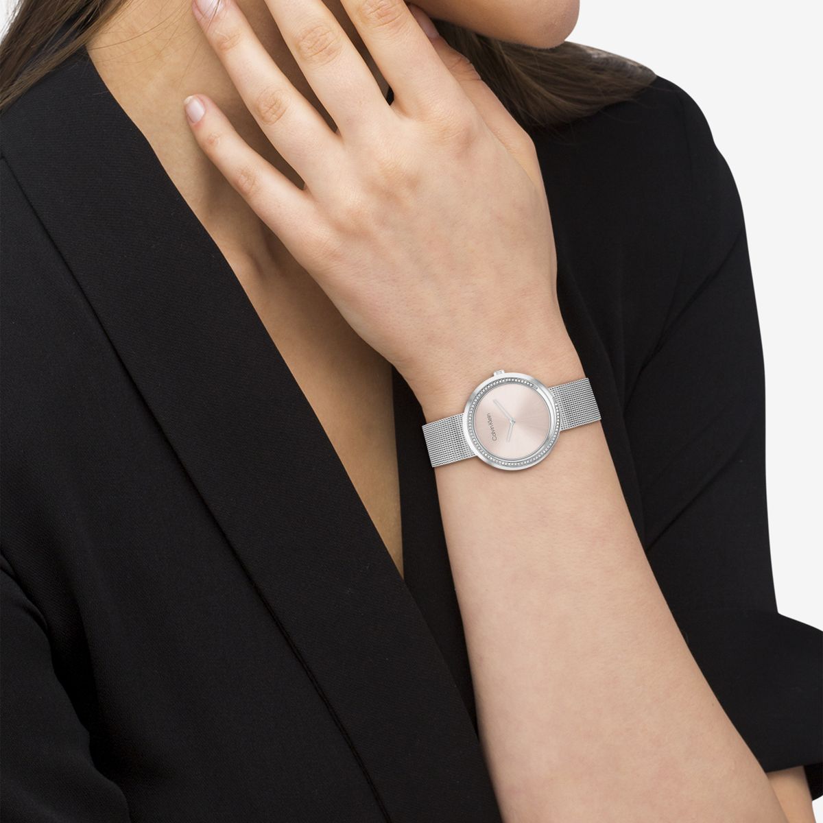Orologio Donna Sculptural Twist Argentato e Rosa 25200149