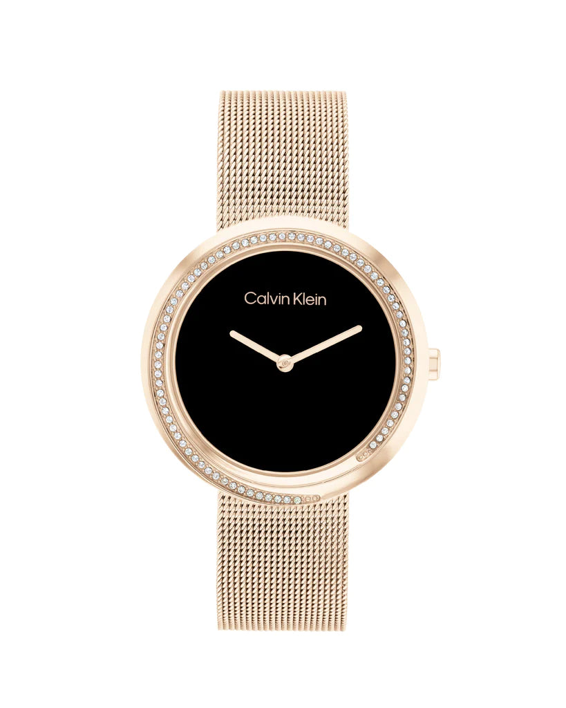 Orologio Donna Sculptural Twist Dorato e Nero 25200151