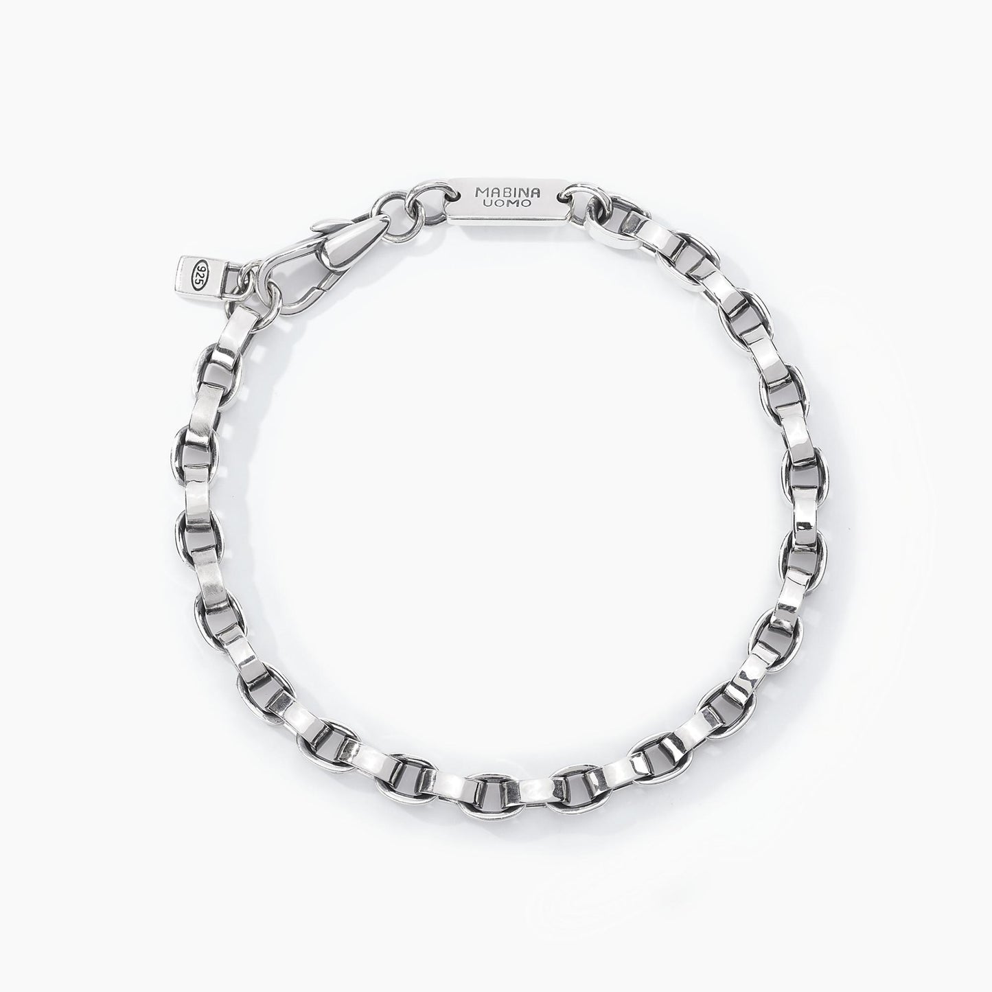 Bracciale Uomo a Maglie Ovali Lisce 533428