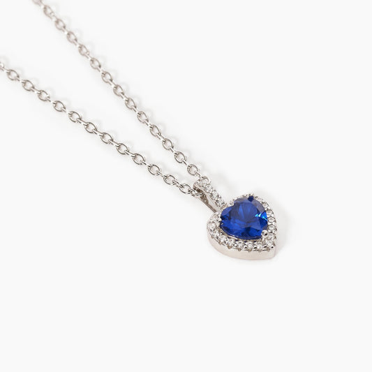 Collana Love Affair Zaffiro Blu Sintetico Cuore 553450