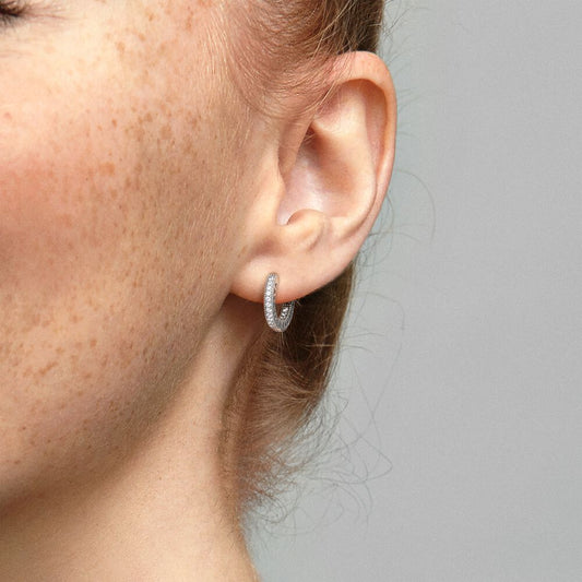 Pendientes Círculos Piedras y Corazón 296317CZ