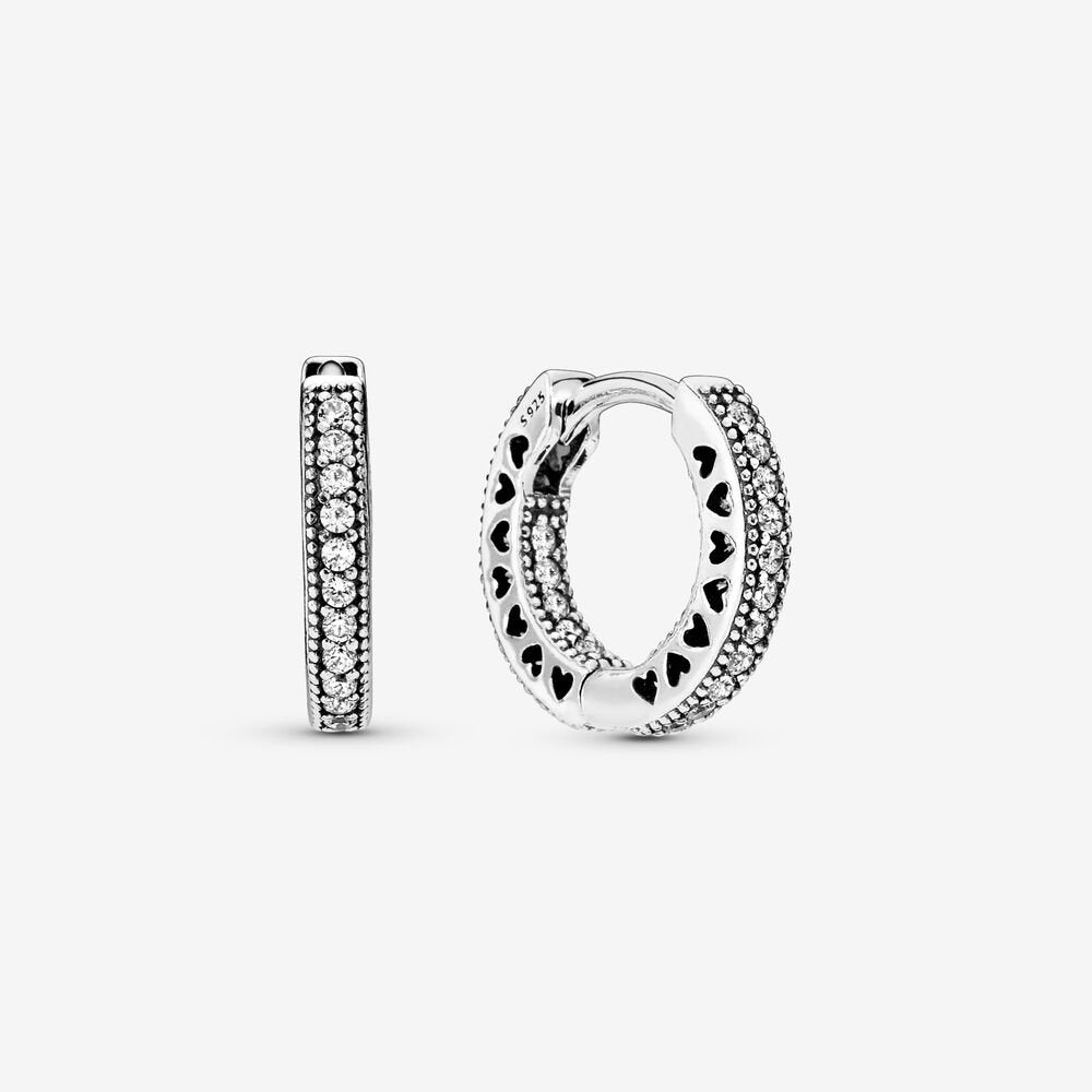 Pendientes Círculos Piedras y Corazón 296317CZ