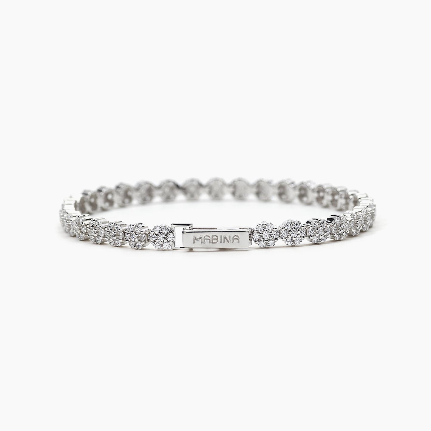 Bracciale Con Zirconi a Forma Di Fiore 533561