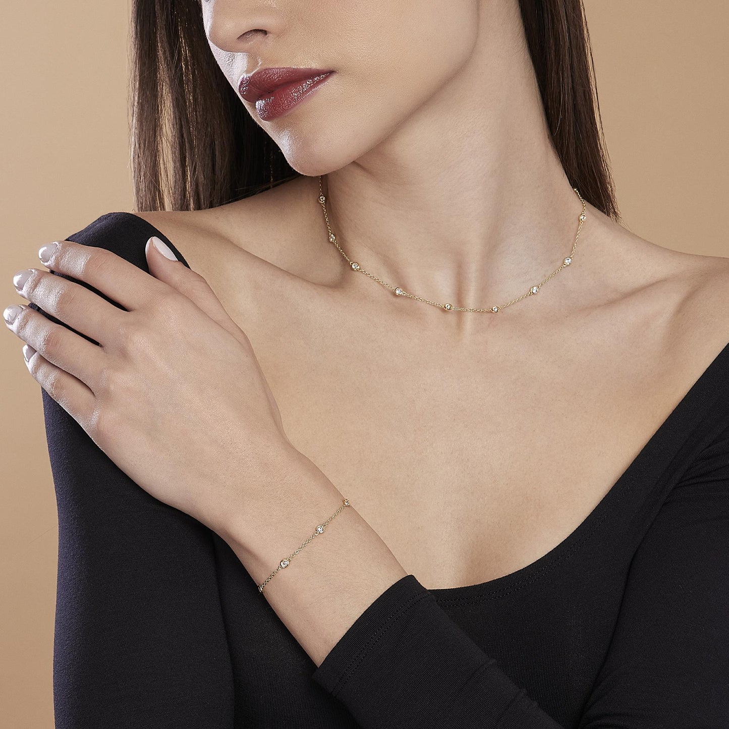 Bracciale Dorato Spotlight Zirconi Bianchi 533559